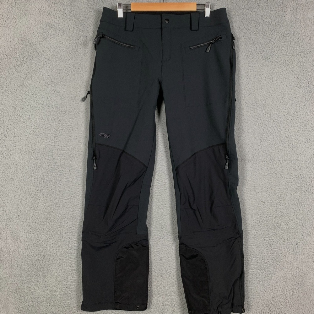 Outdoor Research Trailbreaker Pants Womens Large L Black/Gray Waterproof Touring